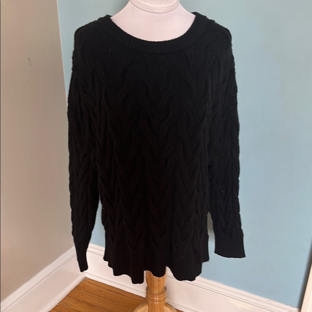 Philosophy Black Cable Knit Sweater